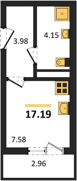 Studio Apartment in Botanica Hills, Nebug
