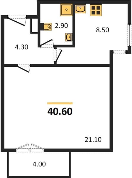Studio Apartment in Letny Complex, Sochi