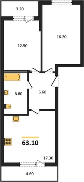 1-Bedroom Apartment in Oblaka-3, Novorossiysk