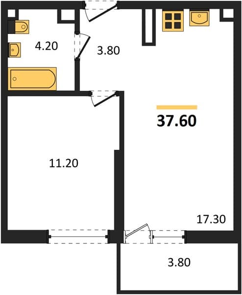 Studio Apartment in Lestoriya, Sochi