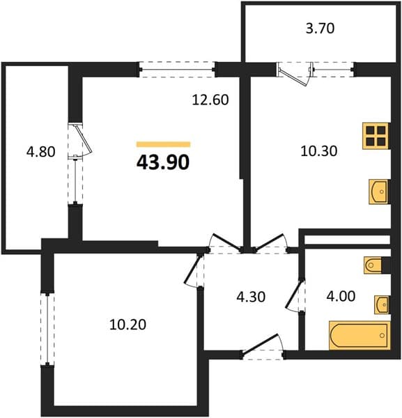 1-Bedroom Apartment in Lestoraiya, Sochi