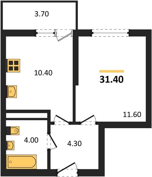 Studio Apartment in Lestoriya Complex, Kudepta, Sochi