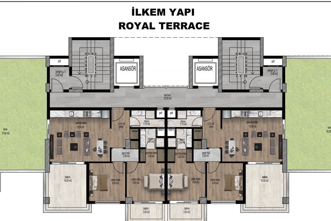 Квартира в Мерсине, Турция, 74 м², фото 5