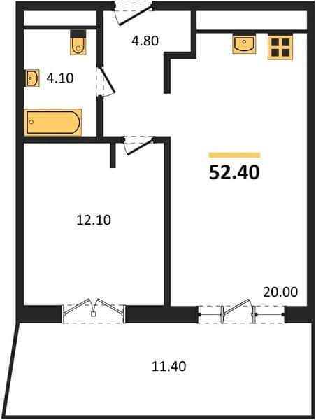 1-Bedroom Apartment in Morello Hotel Complex, Anapa