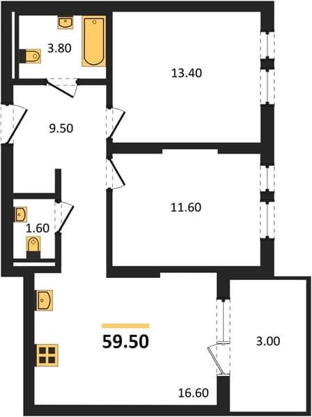 1-Bedroom Apartment with Sea View in Novorossiysk
