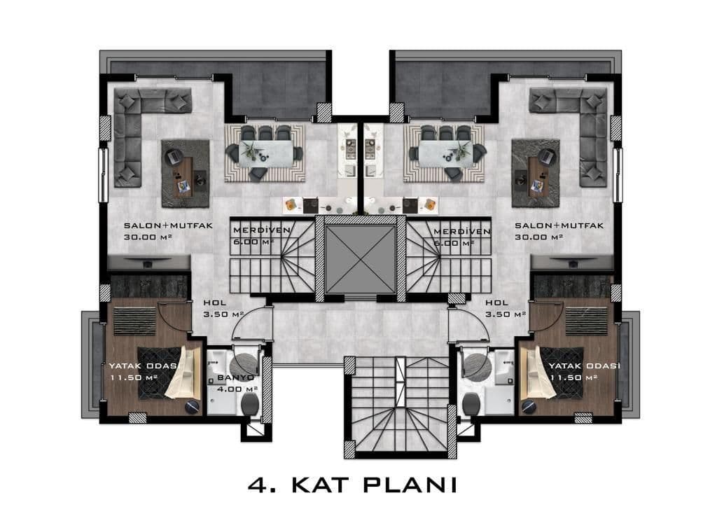 Квартира в Авсалларе, Турция, 85 м², фото 2