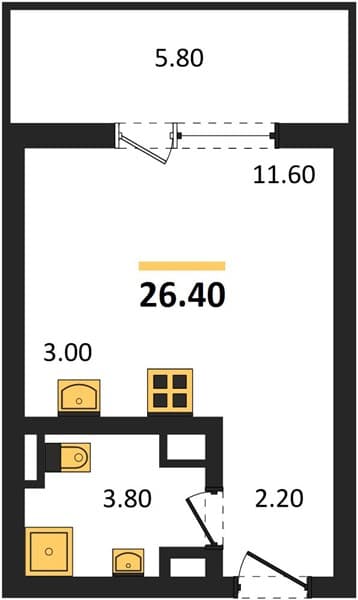 Studio Apartment in Gorny Kvartal, Sochi