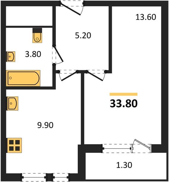 1-Bedroom Apartment with Sea View in Novorossiysk