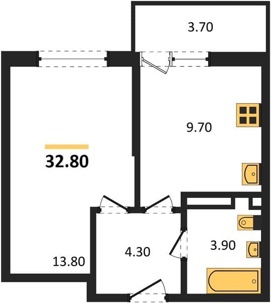 1-Bedroom Apartment with River and Mountain Views in Kudepta, Sochi