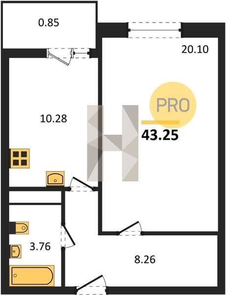 Studio Apartment in Tsentralnyy (Gamma), Anapa