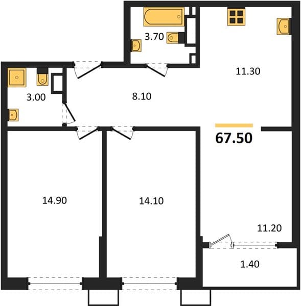 2-Bedroom Apartment in Porto-Novo, Tsemdolina, Novorossiysk