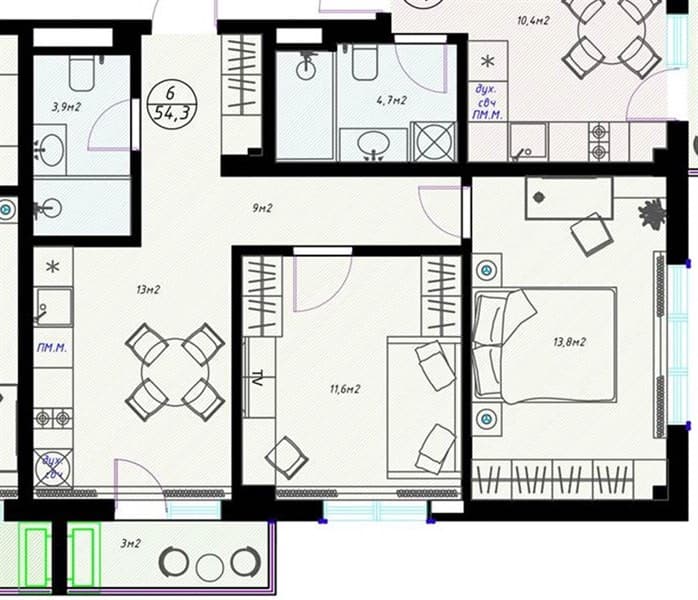 1-Bedroom Apartment in Olivia, Sochi