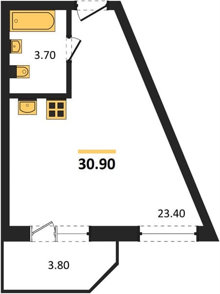 Studio Apartment in Neskuchny Sad, Sochi