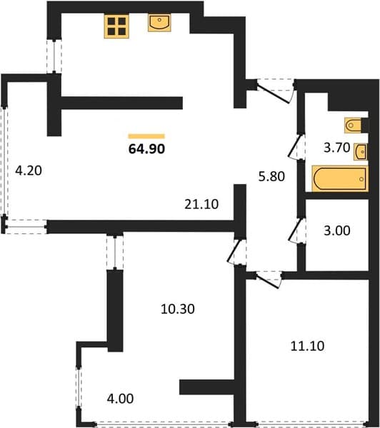 1-Bedroom Apartment with City and Mountain Views in Sochi