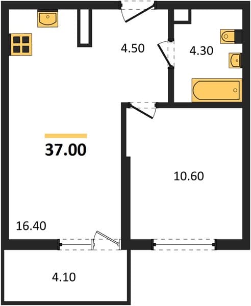 1-Bedroom Apartment in Lestoriya, Sochi