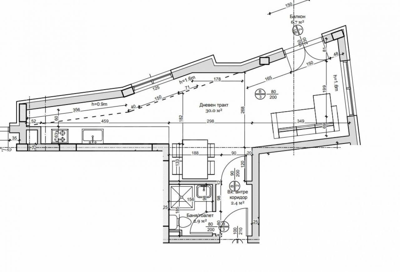 Студия в Варне, Болгария, 62.75 м², фото 3
