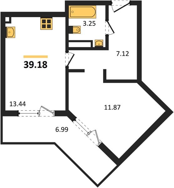 Studio Apartment in Botanica Hills, Nebug