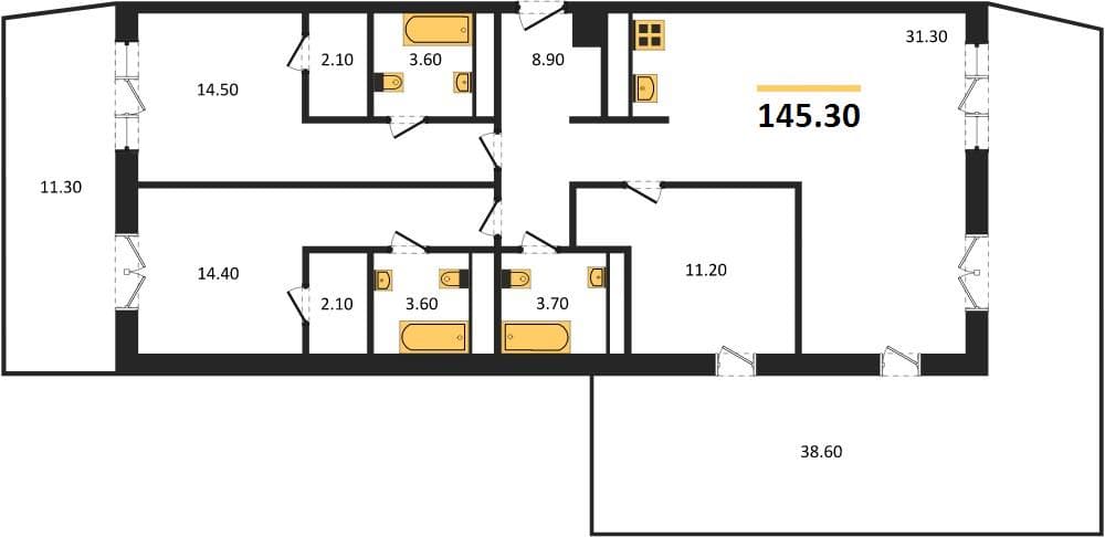 3-Bedroom Apartment in Hotel Complex Morello, Anapa