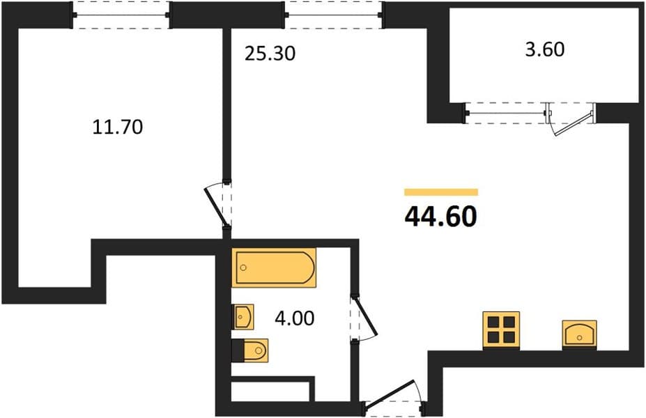 1-Bedroom Apartment in Neskuchny Sad, Sochi