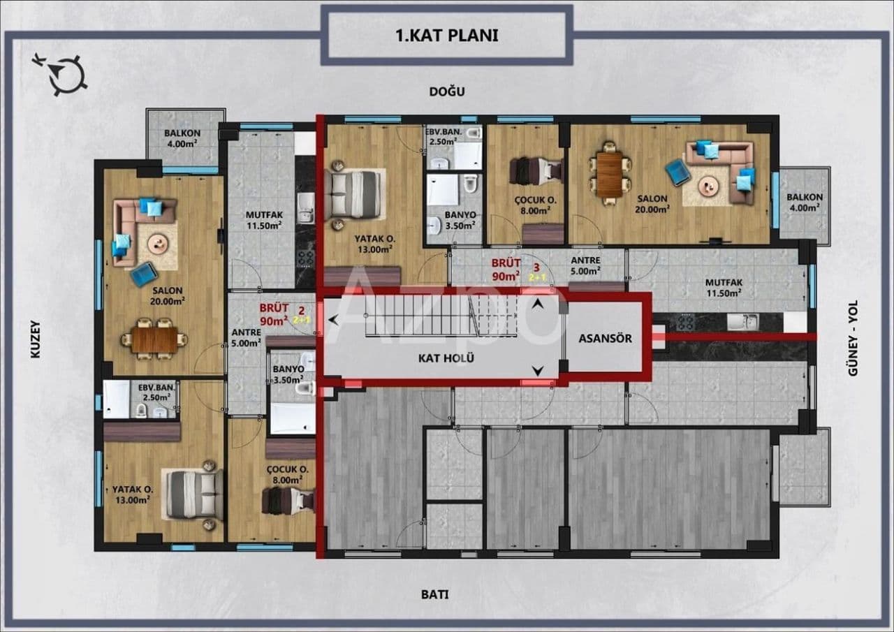Апартаменты в Анталии, Турция, 30 м², фото 4