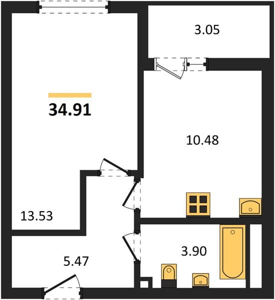 1-Bedroom Apartment in Botanica Hills, Nebug