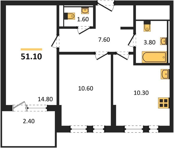 1-Bedroom Apartment in Barsa, Novorossiysk