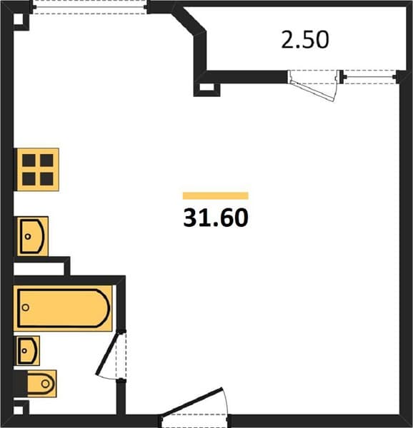 Studio Apartment in Mamayaka, Sochi
