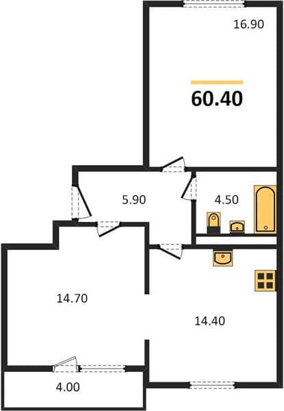 1-Bedroom Apartment in Gorny Kvartal, Sochi