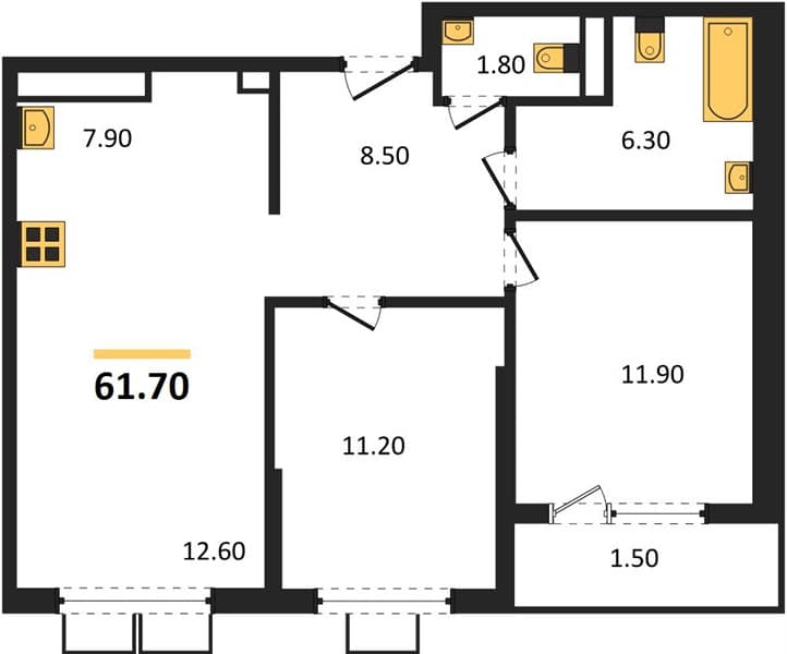 2-Bedroom Apartment in Porto Novo, Tsemdolina