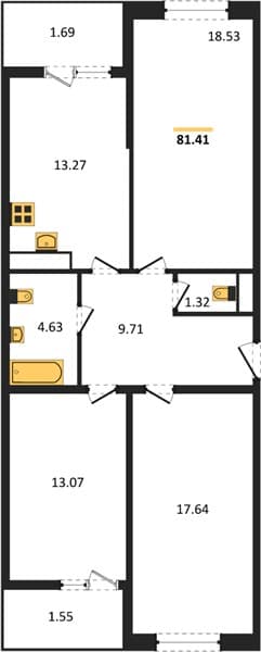 2-Bedroom Apartment in Centralny Residential Complex, Anapa