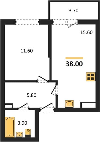 Studio Apartment in Flora Complex, Sochi