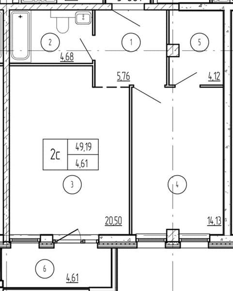 1-Bedroom Apartment in Luchi, Anapa