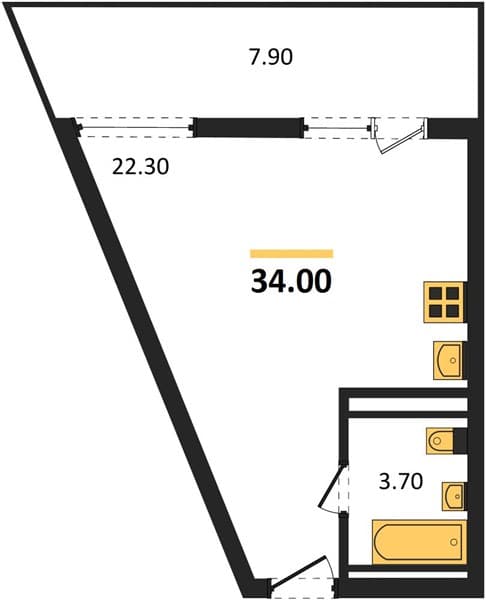 Studio Apartment in Neskuchny Sad, Sochi