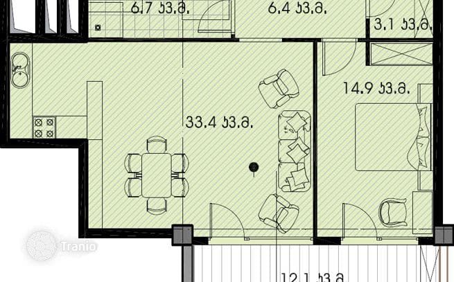 1-Bedroom Apartment with Spacious Balcony in Tbilisi City Center, photo 3
