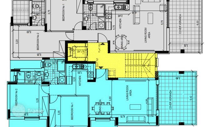 2-комнатная квартира 89 м² в Ливадии, Кипр, фото 3