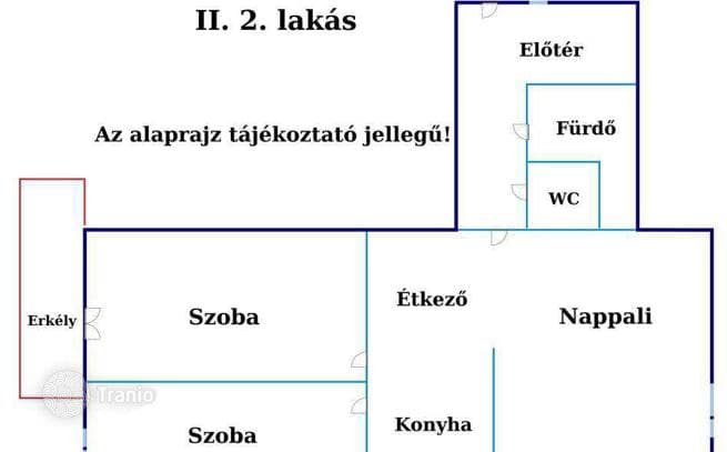 3-комнатная квартира 67 м² в Будапеште, Венгрия, фото 3