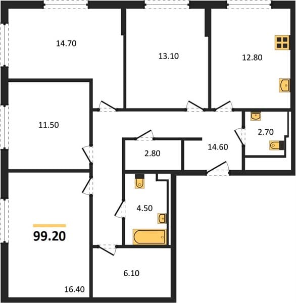 3-Bedroom Apartment with Sea View in Novorossiysk