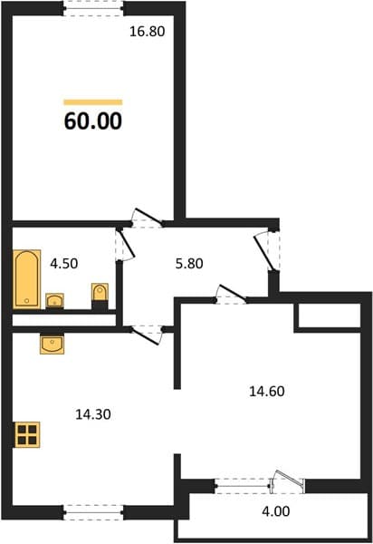 1-Bedroom Apartment in Gorny Kvartal, Sochi
