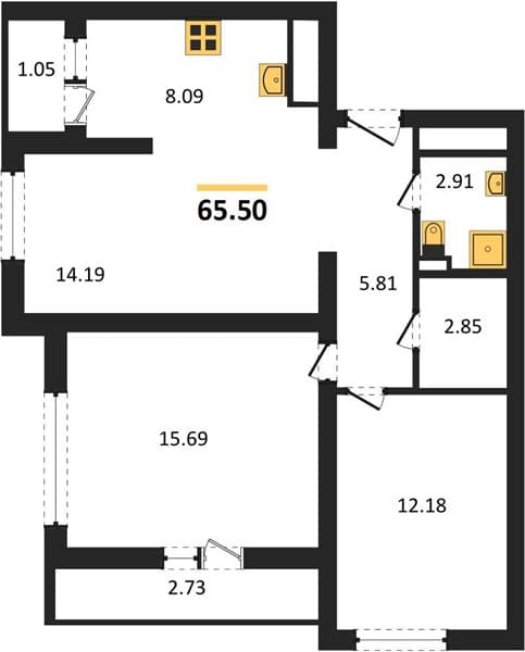 2-Bedroom Apartment in Kislorod, Sochi