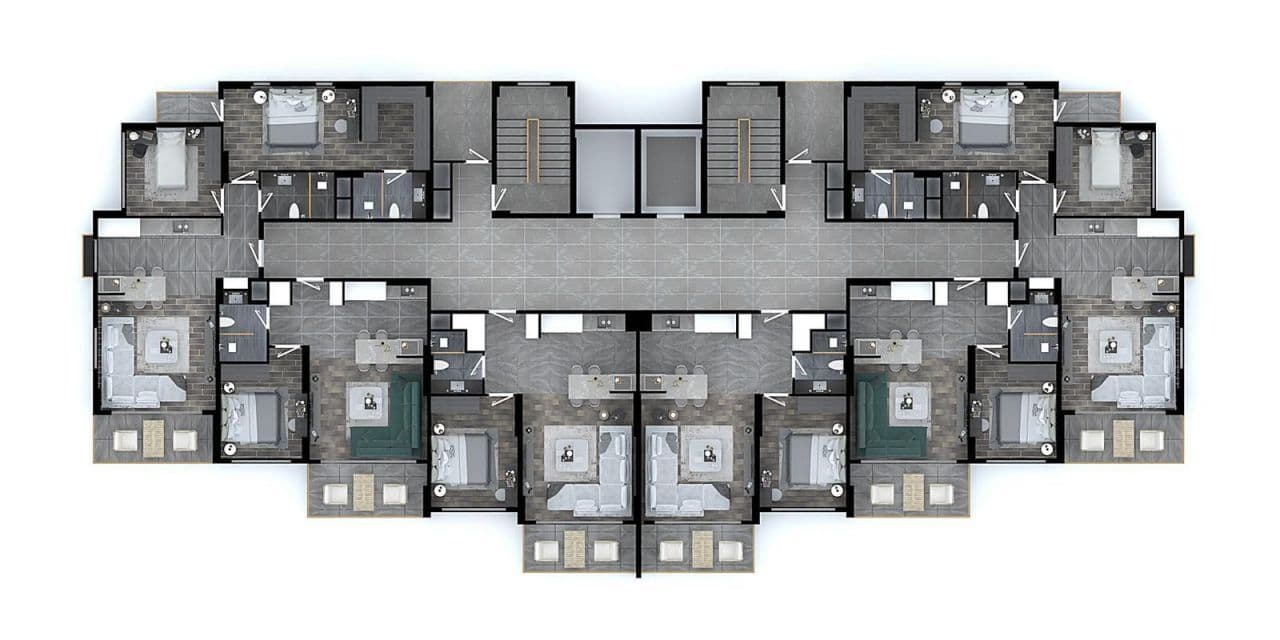 Апартаменты в Мерсине, Турция, 60 м², фото 3