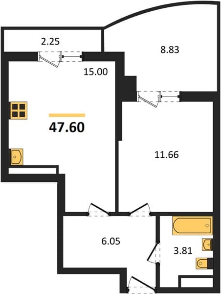 1-Bedroom Apartment in Marine Garden Sochi 4* Hotels and Resort, Sochi