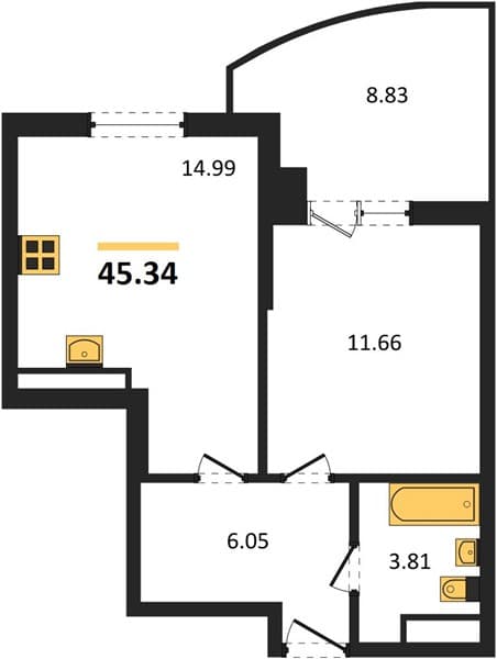 Studio Apartment in Marine Garden Sochi 4* Hotels and Resort, Sochi