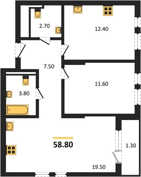 2-Bedroom Apartment with Sea View in Novorossiysk