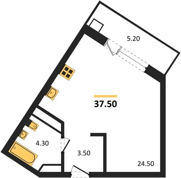 Studio Apartment in Gostinichnyy Kompleks More Tut, Golubitskaya