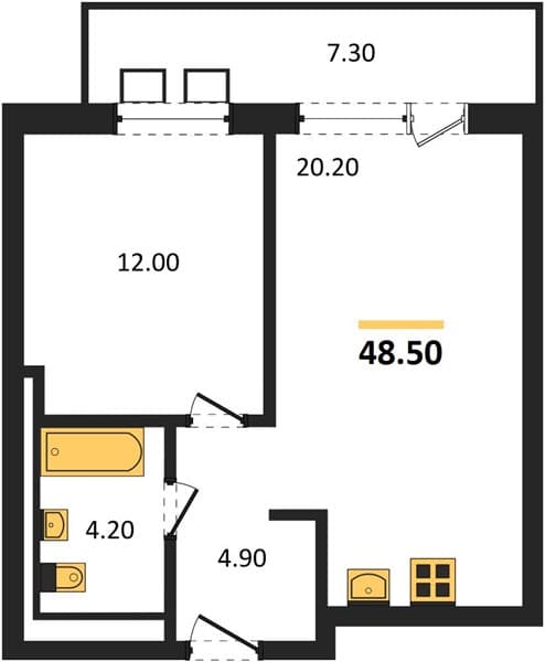 1-Bedroom Apartment in Gostichnyy Kompleks More Tut, Golubitskaya