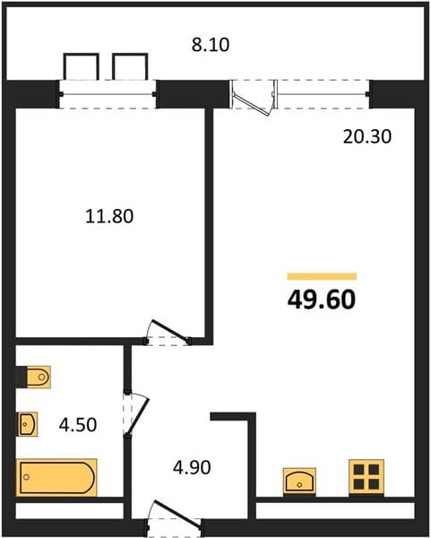 Studio Apartment in Gostinichnyy Kompleks More Tut, Golubitskaya