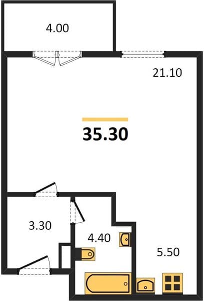 Studio Apartment in Letny Residential Complex, Sochi