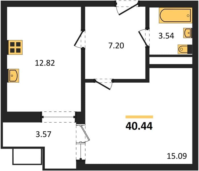 1-Bedroom Apartment in Sady u Morya, Temryuk