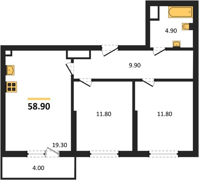1-Bedroom Apartment in Oblaka-3, Novorossiysk