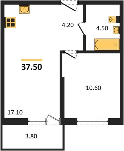 Studio Apartment in Lestoriya, Sochi